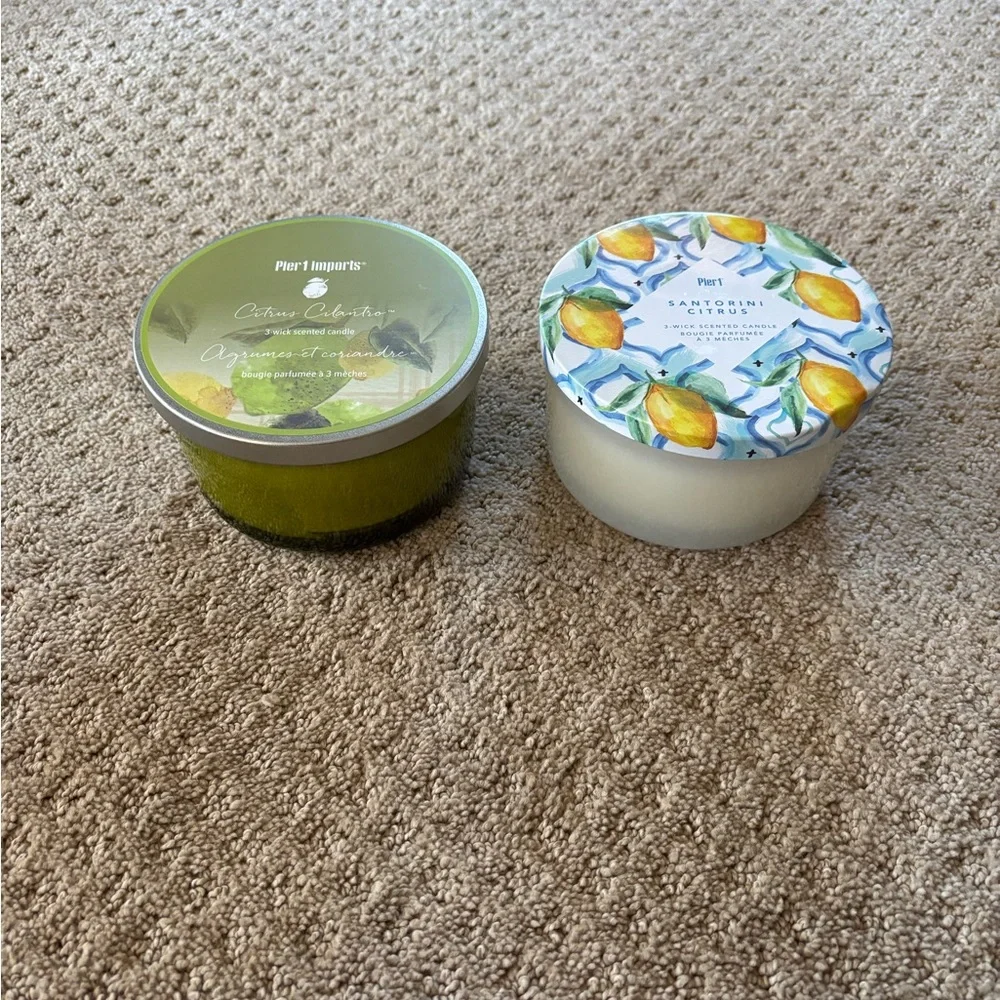 NEW Pier One Bundle of 3-wick Candles
